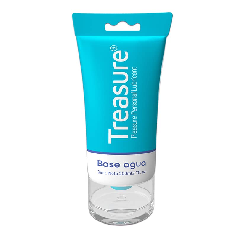 LUBRICANTE PERSONAL TREASURE BASE AGUA 200 ML 7OZ